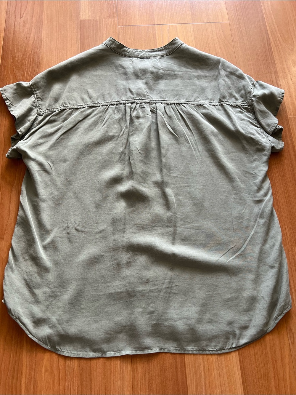 Cloth & Stone Anthropologie Lyocell Blouse Green M Fits L - Picture 6 of 10